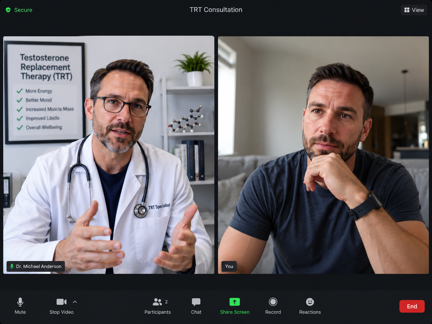 UK testosterone replacement therapy consultation